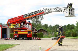 Das Drehleiterfahrzeug ist seit 2009 im Einsatz und ein wichtiges Instrument für die Arbeit der Haigerlocher Feuerwehr.  Foto: Lenski Foto: Schwarzwälder Bote