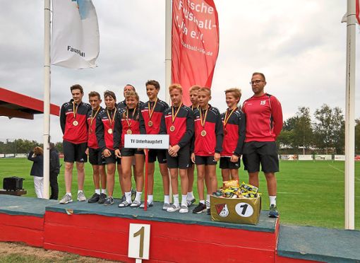 So sehen Sieger aus: Das U14-Team  des TV Unterhaugstett ist bei der   deutscher Meisterschaft über sich hinaus gewachsen.  Foto: TVU Foto: Schwarzwälder Bote