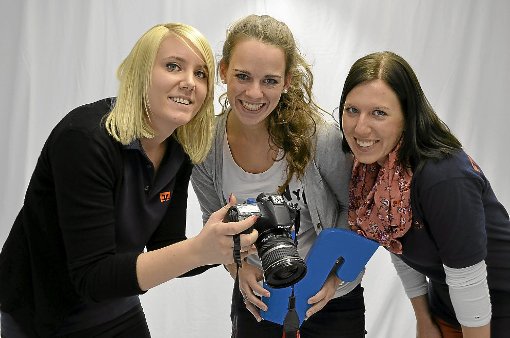 Hatten Spaß beim Fotoshooting (von links): Tanja Bauer, Cathrin Pfrommer und Inken Häfele.   Foto: Bausch