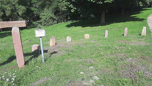 Eine Ortsführung in Sulz am Eck hat unter anderem  die historischen Grenzsteine am  Friedhof zum Ziel. Foto: Stadt Wildberg Foto: Schwarzwälder Bote