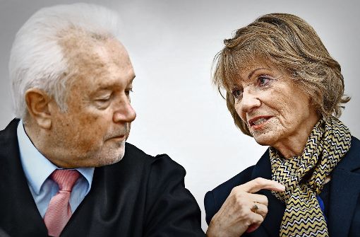 Die frühere Pforzheimer Oberbürgermeisterin Christel Augenstein und  ihr Verteidiger, der FDP-Politiker  Wolfgang Kubicki, überlegen nun, ob sie das Urteil anfechten. Foto: dpa