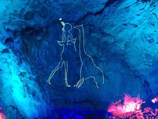 Lichtprojektionen erzeugen in der  Bärenhöhle faszinierende Bilder.  Foto: Privat Foto: Schwarzwälder Bote