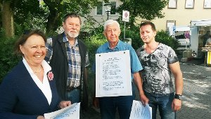 Kämpfen für das Krankenhaus in Albstadt: die Vertreter der Bürgerinitiative Marianne Roth, Martin Frohme, Heinz und Alexander Kasik (von links). Foto: sb