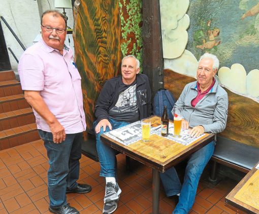 Heinz Umbeer (von links),  Gerhard Berger und Klaus Ziegler nahmen ebenfalls an dem Ausflug teil.  Foto: Privat Foto: Schwarzwälder Bote