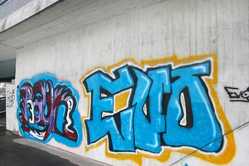 Graffitis an öffentlichen Flächen sind Sachbeschädigung. Foto: Danner