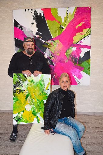 Anke Ryba und Dietmar Wölfl sind nicht nur in der Kunst ein gutes Team. Foto: Cools Foto: Schwarzwälder-Bote