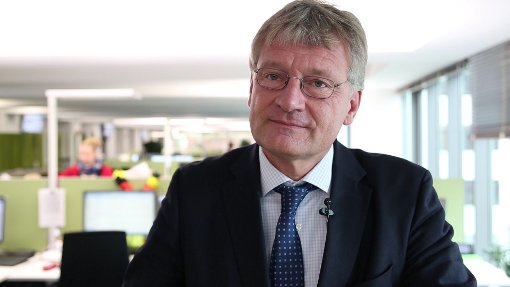 AfD-Chef Jörg Meuthen im Videointerview. Foto: Opel