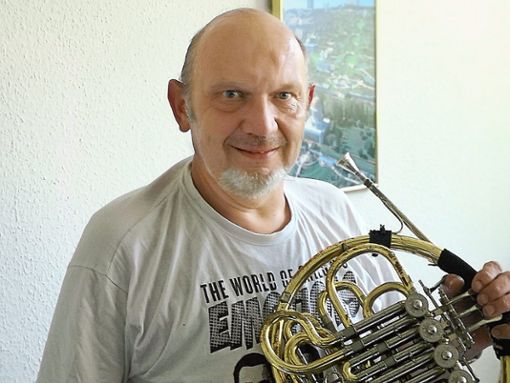 Das Waldhorn ist seit 40 Jahren das Instrument von Michael Zier. Foto: Niederberger Foto: Schwarzwälder Bote