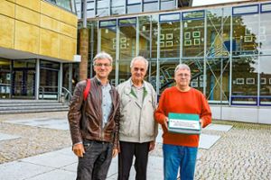 Sie wollen, dass beim geplanten Turmbau die Bürger das letzte Wort haben (von links): Rainer Kraft, Peter Burkhardt und Uwe Schmiedeberg.  Foto: Fritsch