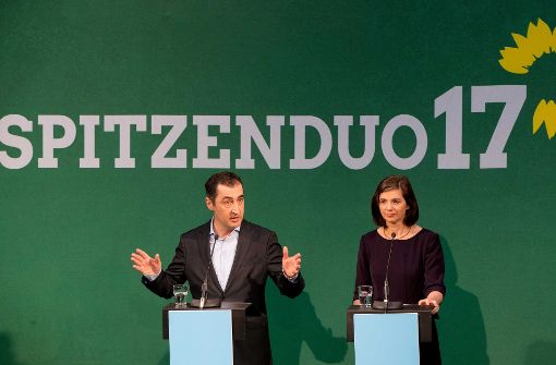 Zwei Spitzenkandidaten, die eigentlich für Schwarz-Grün stehen: Cem Özdemir und Katrin Göring-Eckardt führen die Grünen in die Bundestagswahl Foto: dpa