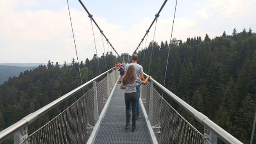 In Bad Wildbad kann seit Juli über die Hängebrücke spaziert werden. In Rottweil kommt man der Sache jetzt etwas näher. Foto: Otto