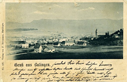 Die erste bekannte Ansichtskarte aus Balingen stammt ungefähr aus dem Jahr 1895. Foto: Stadtarchiv