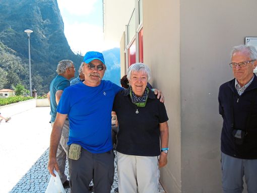 Reinhold Müller und Irmgard Seiler bei ihrem zufälligen Treffen auf der Insel Madeira Foto: Müller Foto: Schwarzwälder Bote