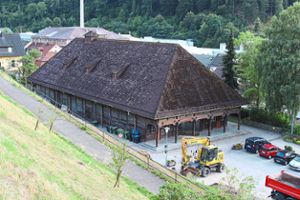 Die Hornberger Stadthalle, auch Holzwurm genannt, soll nach Wunsch des Arbeitskreises zwei Anbauten erhalten. Foto: Weimer Foto: Schwarzwälder Bote