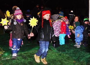 Der Auftritt der Kindergartenkinder mit ihrem Sternentanz ist der Höhepunkt der Lautlinger Schlossweihnacht am Samstag. Foto: Eyrich