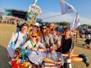 Beim Southside Festival klärte Viva con Agua über sauberes Trinkwasser auf und sammelte Spenden. Foto: Frank D. Engelhardt