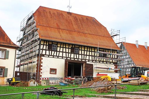 Die Obere Scheuer des Klosters Kirchberg wird zu einem Tagungshaus umgebaut. Foto: Steinmetz