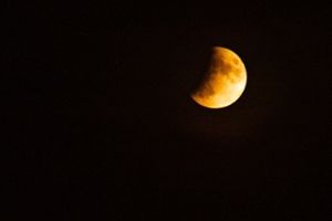 In den Abendstunden hatte man dank des Wetters beste Aussicht auf den Rostroten Mond. Foto: Jannik Nölke
