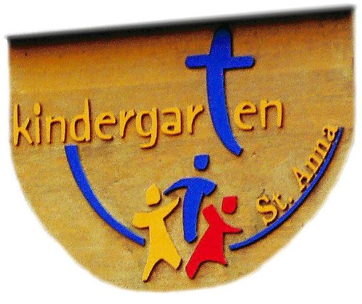 Das Schild des St.-Ana-Kindergartens. Foto: sb