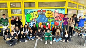 Graffiti der ALS Nagold: Schüler setzen ein Zeichen für Europa