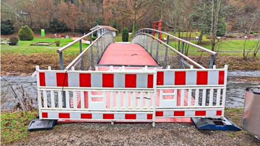 Nicht genutzt wird derzeit diese Brücke im Kurpark von Bad Liebenzell. Foto: Wolfgang Krokauer