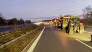 In dieser Woche fuhren zahlreiche Traktoren auf die A 81 – auch bei Gärtringen, wie sich nun herausstellte (Symbolfoto). Foto: Nick Kauz/EinsatzReport24