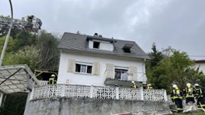 Brand in Horb-Mühringen: Einfamilienhaus in Flammen