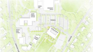 Eine Campusmensa soll auf dem aktuellen Fußballplatz auf dem Hohenberg gebaut werden. Foto: Fritsch+Tschaidse Architekten