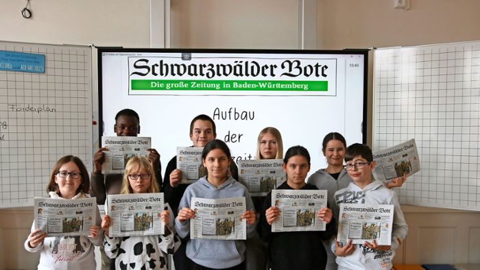 Zeitung steht in der Schule im Fokus