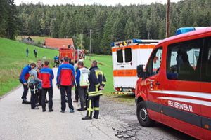 Feuerwehr, Rotes Kreuz und Bergwacht waren im Rotwasser im Einsatz Foto: Sum Foto: Schwarzwälder Bote