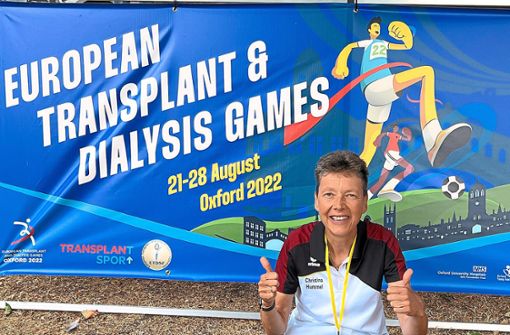 Transplantierte und Dialysepatiente traten bei den Europameisterschaften in Oxford in Großbritannien an. Mit dabei war auch die Langenbacherin Tina Hummel. Foto: Hummel