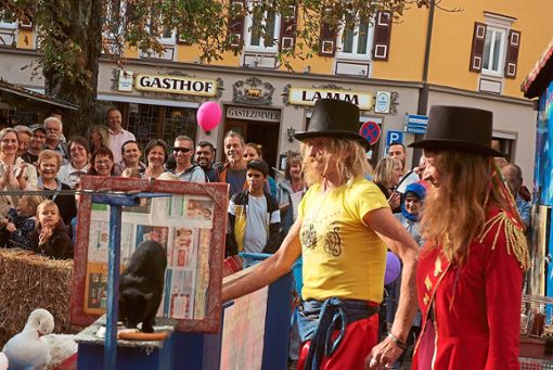 Die heiteren Vorstellungen des  Zirkus Liberta auf dem Marktplatz sind ein Publikumsmagnet. Foto: Steinke-Vollmer