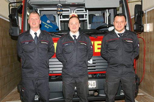Die Führung der Weilheimer Feuerwehr (von links):  Matthias Pagel, Michael Möck und Simon Wiest.  Foto: Ullrich Foto: Schwarzwälder Bote