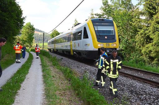 Bei Straßberg gab es einen tödlichen Unfall mit einem Regionalzug.  Foto: Reich