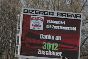 3012 Zuschauer gegen den SV Waldhof Mannheim waren Zuschauerrekord in der Balinger Bizerba-Arena.  Foto: Bartler-Team