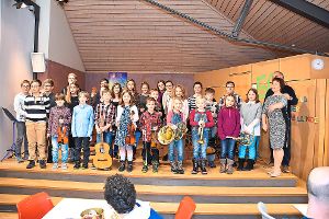 Die Empfinger Musikschule zeigten ihr Können bei einem Konzert in der Schulaula. Foto: Baiker Foto: Schwarzwälder-Bote