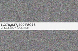 So sehen die fast 1,3 Millianen Facebook-Nutzer zusammen auf einer Seite aus. Screenshot: Faces of Facebook