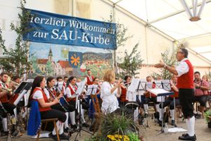 Musikvereine aus der Umgebung musizierten im Festzelt in Wendelsheim. Foto: Schwarzwälder Bote