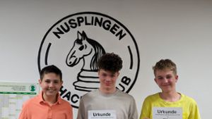 Schach-Trio aus Nusplingen: Sam  Karle ist schon ein Schach-Ass