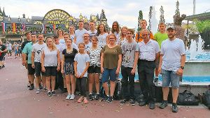 Auftrittserfahrung gesammelt und eine gute Zeit erlebt haben die jungen Musiker aus Geislingen und Rosenfeld im Europa-Park Rust. Foto: Huonker Foto: Schwarzwälder-Bote