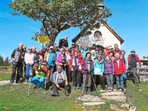 Die  Wandergruppe des Schwarzwaldvereins Villingen genießt auf der Postalm das Wetter und den Ausblick auf die Bergwelt und die Seenlandschaft des Salzburger Landes. Foto: Daum Foto: Schwarzwälder Bote