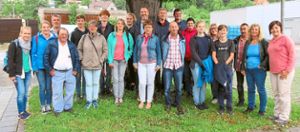 Mitglieder der Trachtengruppe Leidringen  haben mit einer Stadtrallye die Landeshauptstadt Stuttgart erkundet.Foto: Ruf Foto: Schwarzwälder Bote