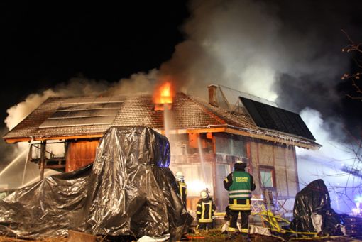 In Rangendingen hat in der Silvesternacht ein Wohnhaus gebrannt. Foto: Kost