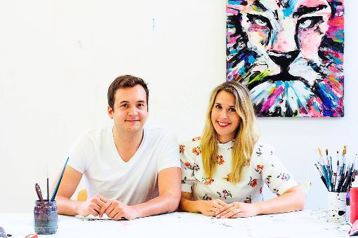 Groß rauskommen wollen David Neisinger und Aimie-Sarah Henze: Sie erhoffen sich durch einen Fernsehauftritt Geld für ihr Start-up-Unternehmen ArtNight. Foto: Stoldt