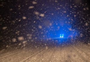 Auf schneebedeckter Fahrbahn verlor die Frau die Kontrolle über ihr Auto. (Symbolfoto) Foto: Bernd Weißbrod/dpa