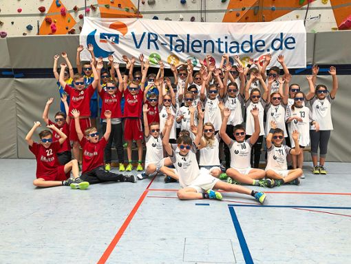 Die jungen Handballer hatten jede Menge Spaß bei der ersten Runde der Talentiade. Foto: Krebs Foto: Schwarzwälder Bote