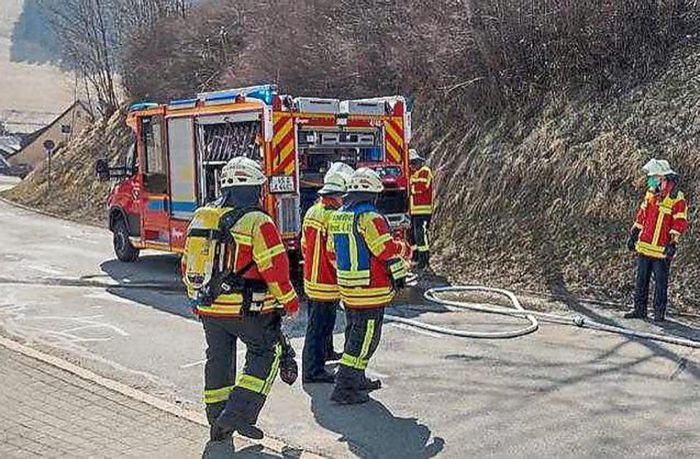 Auch Drohne im Einsatz: Brände in Vöhrenbach und Hammereisenbach halten Feuerwehr auf Trab