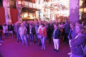 In mehreren Gruppen tauchen gestern die Besucher in die Geschichte des Kraftwerks im Neckartal ein. Foto: Schwarzwälder Bote