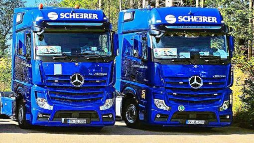 Auch zwei Lastwagen der Scheerer Logistik haben an der „Teddybär-Tour“ 2023 teilgenommen. Foto: Unternehmen