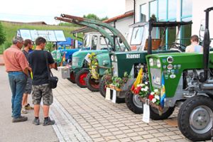 Herausgeputzt haben die Traktorenbesitzer ihre teilweise liebevoll restaurierten Lieblinge, wenn sie zu den Oldtimertreffen fahren, wie hier in Rötenbach. Archivfoto: Bächle Foto: Schwarzwälder Bote